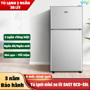 Tủ lạnh mini 2 ngăn đông đá và làm mát Royal 48L cho gia đình người ở trọ khách sạn chung cư mini - Tủ lạnh đựng hoa quả thực phẩm nước giải khát - Tủ bảo quản mỹ phẩm trữ sữa mẹ - Tủ lạnh 2 ngăn BH 2 năm