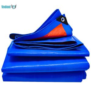 2x2/3/4M Heavy Duty Poly Tarp Waterproof Heavy Duty Blue Tarps Tear Resistance Tarpaulin Cover Construction Rain Shelter Outdoor Camping Use [Vodool Official Center]