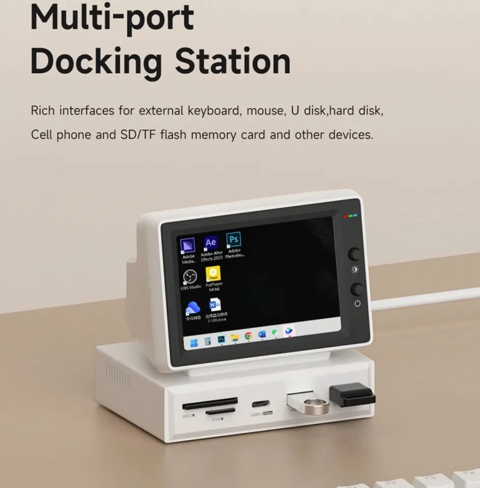 未開封　新品　HAGIBIS Mini Monitor X86 USB-C HAGIBIS X86 Mini Monitor 380w 8-in-1 USB-C Docking Station:Sturdy