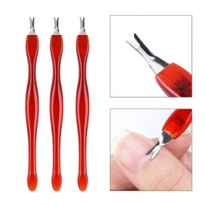 [Charming women] 5pcs Stainless Steel Cuticle Pusher Dead Skin Trimming Fork Cutter Cuticle Remover Manicure Tool