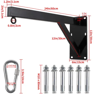 Wall Mount Punching Bag Hanger Boxing Bag Mounting Bracket for Home Gym Fitness Training