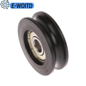 E-WOITD For Slide Door Window U Groove Roller Pulley 626 Bearing Steel Bearing Roller Injection-coated U-shaped Pulley Wheel