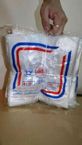 ถุงหิ้ว 100ใบ ตราปู เนื้อHDT เกรด A บางเหนียว (รุ่นยกมัด) มัดละ 10 ซอง