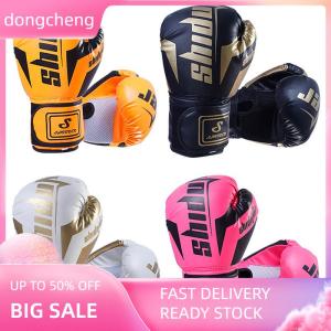 dongcheng 6 10 Oz PU Breathable Childrens Adult Professional Sanda Muay Thai Taekwondo Neutral Breathable Boxing Gloves