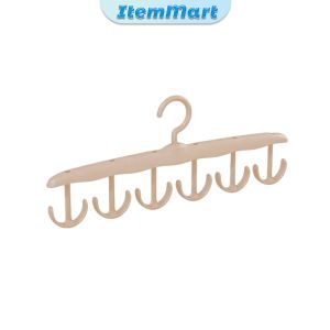 ItemMart Anti Slip Multi Hook Coat Rack Multifunctional Hanger with 6 Hooks