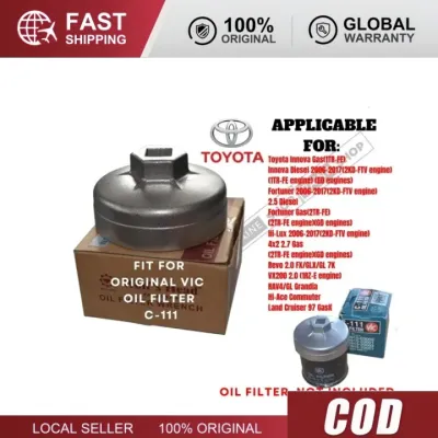 Oil Filter Wrench Fit for Vic C-111 oil filters For Innova Revo 4Runner Hi-lux Hi-Ace Commuter Fortuner Gas (2TR-Fe) Diesel 2KD-FTV GL Grandia VX200 Rav4