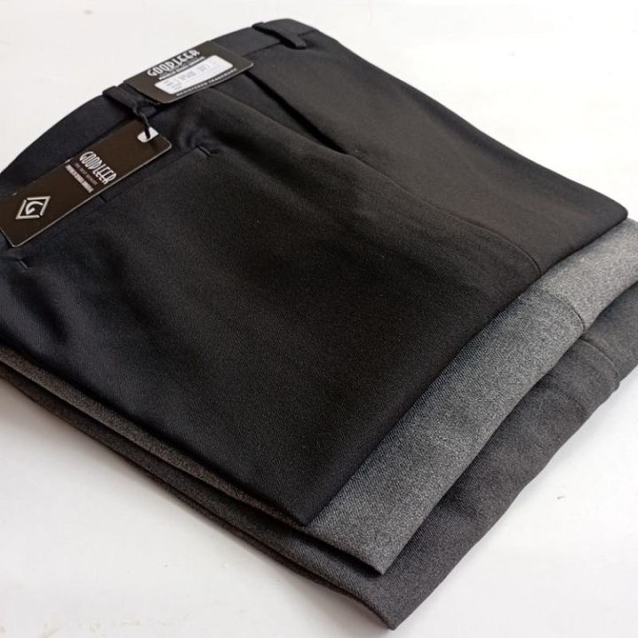 Celana Kantor Formal Slimfit No Stretch GOODLER Bahan Berserat Halus