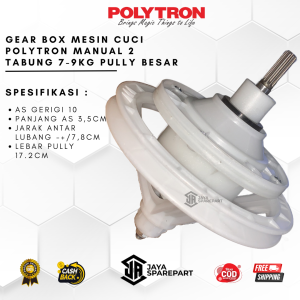 Gear Box Gearbox Mesin Cuci 2 Tabung Polytron Gigi Gerigi 10 Pulley Pully Besar | Polytron 7-10 KG