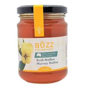 Buzz Pure Raw Honey Bush Mallee 500g 100% Australian Raw Honey chemicalfree cold press extraction process from South Australia
