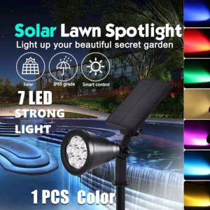 Lampu Taman Tenaga Surya T- SUN 7 LED Warna Warni Solar Cell Panel Lampu Sorot 50 Led Super Terang Outdoor Lampu Energi Matahari Kebun Hias