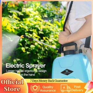 【Flagship】5L Power Watering Can USB Rechargeable Garden Irrigation Sprinklers 2 Modes Telescopic Handle 360 Rotating Nozzle with Shoulder Strap Garden Supplies