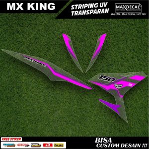 STIKER STRIPING TRANSPARAN  FACELIFT LIS STIKER UV MX KING Y15 ZR SEMI FULL VARIASI MODEL SIMPEL MINIMALIS BAHAN MAX DECAL PREMIUM CUSTOME DESAIN BISA COD - RON Design