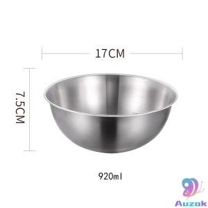 Auzak Mixing Bowl for Baking Stainless Steel Bowl Multifunctional Fruit Salad Bowl With Measurements 1Pcs