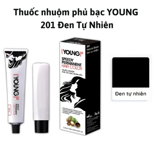 Kem nhuộm tóc phủ bạc YOUNG 60g x 2  6 mã màu phủ bạc  tóc nhuộm bóng mượt chính hãng.