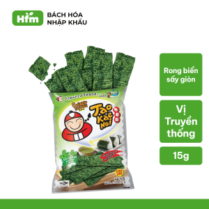 [GÓI 15G] Rong biển TaoKaeNoi CRISPY SEAWEED Nhập Khẩu Thái Lan Chính Hãng Sấy Giòn Đậm Vị Thơm Ngon