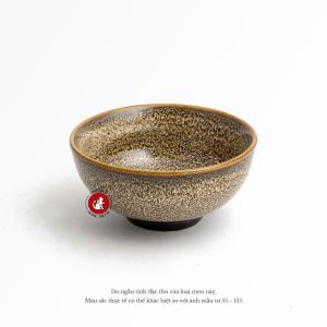 Bát ăn cơm bằng sứ hỏa biến cao cấp Bát Tràng - màu xanh lam biếc và gấm sang trọng phong cách Bắc Âu