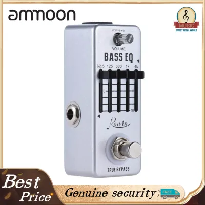 super deal Rowin Bass Guitar Equalizer Effect Pedal 5-Band EQ Aluminum Alloy Body True Bypass