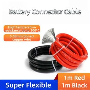 CHUN053634 Silicone Li Battery Connectors 8 10 12 14 16 18 20 22 24 26AWG Tinned Copper Li Battery Cable  Flexible Heatproof Gel Wire RC Accessories