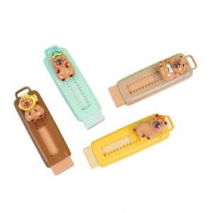 4Pcs Slide Eraser Retractable Rubber Erasers Refillable Push Pull Erasers Sliding Pencil Erasers for Kids Student School