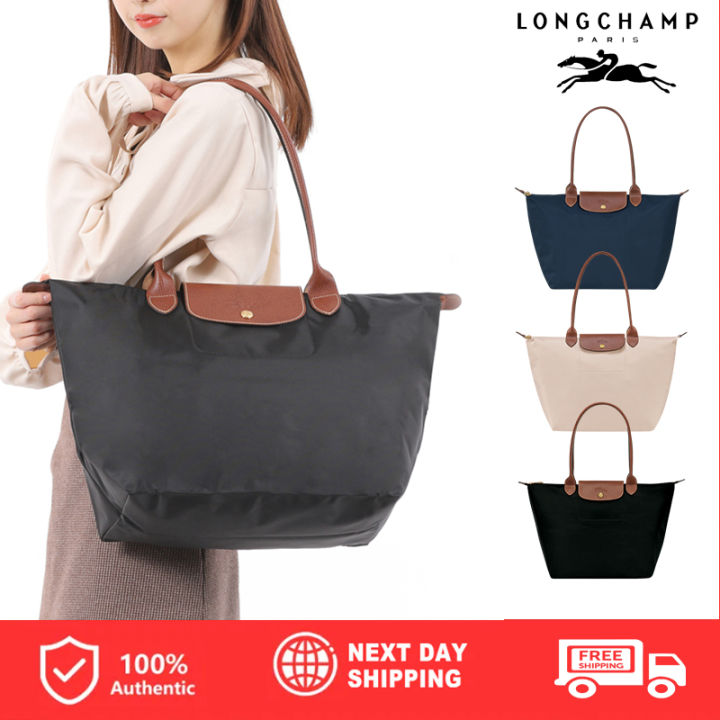 Longchamp Women s LE PLIAGE ORIGINAL Shoulder bag L handbag Shopping Bag Black Navy blue Beige Lazada