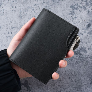 European and American Style Mens Short Wallet New Leather Wallet Mens 70% off Multi-Card Slot Wallet Mens Zipper Coin Purse [ Free Shipping ]