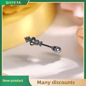 🔔🔔🔔QA 1Pcs Crown Titanium Steel Spiral Ear Bone Nail Fashion Y2K Earrings For Women Ear Jewelry Gifts