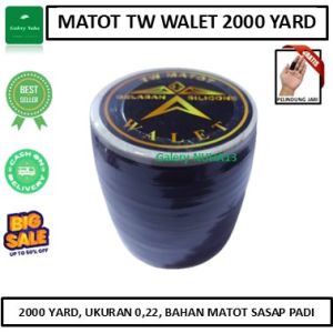 Benang Layangan Aduan Gelasan Matot TW Walet 0.22 2000 Yard Senar Mati Bonus Pelindung Jari - 1 PCS