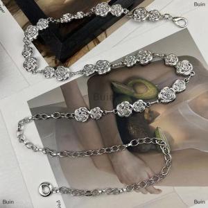 [COD] Buin Fashion Metal Flower Waist Chain Retro Versatile Belt Womens Dress Suit Jeans Decoration Waistband Clothing Accessories