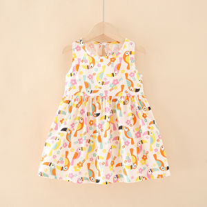 Bebby Home Dress Girl Kids 1-5Y Dress Baby Girl Floral Cotton Dress Budak Perempuan Baju Baby Girl Baju Gaun Budak Perempuan Baju Kanak Kanak Baju Raya Anak Kids Clothes Toddler Gown