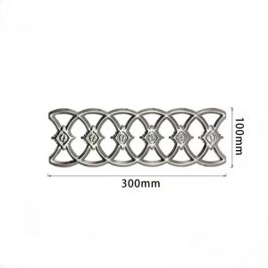 100x300mm Ornamen Aksesories Pagar Stainless 201 Bunga Bulat Sambung SUS 201