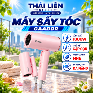 Máy sấy tóc Gaabor HD-M08A công suất 1000w sấy tóc nhanh khô có thể gấp gọn bảo hành 12 tháng