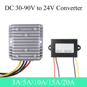 30-90V to 24V DC Power Converter 3A 5A 10A 15A 20A Auto Buck Regulator Step Down Voltage Supply Module For Car
