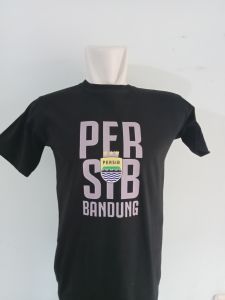 Kaos T-Shirt Dewasa Motif Grafiti Kaos Bandung Hitam Polos Lengan Pendek