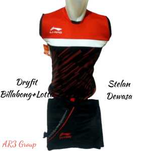 Stelan olahraga pria/wanita baju badminton baju bulutangkis baju volly baju olahraga terbaru