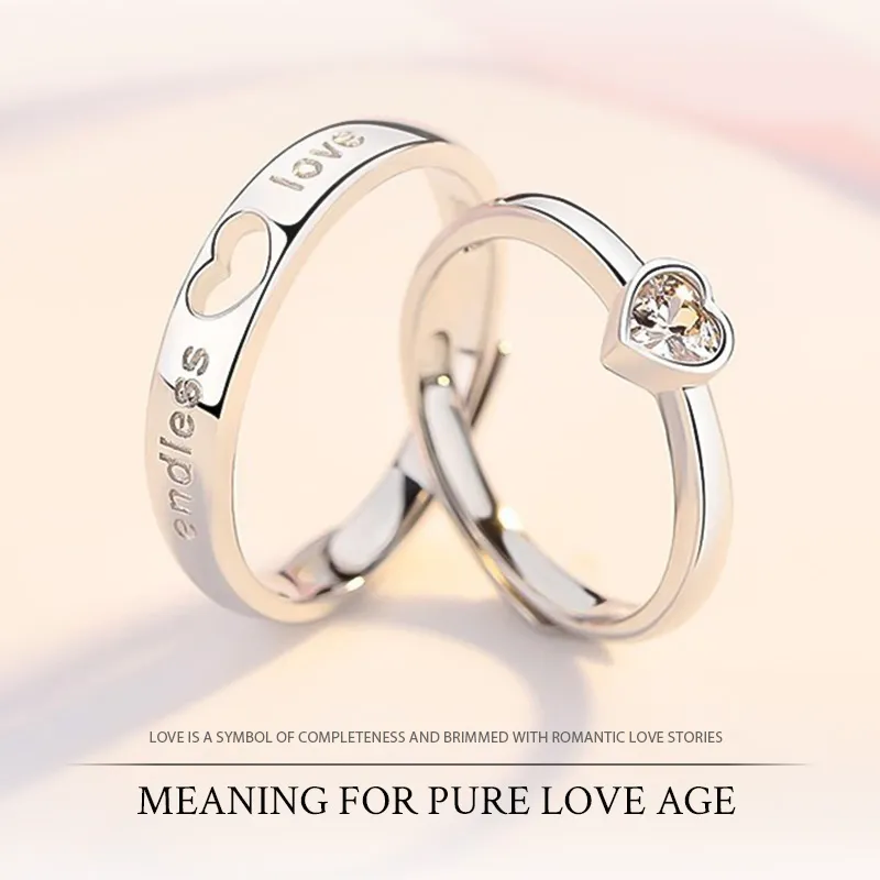 Love heart sales couple ring