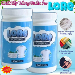 Tẩy Trắng Quần Áo LORE 300g – Chính HãngLoại Bỏ Ố Vàng Vết Bẩn Cứng Đầu Không Phai Màu An Toàn Cho Sợi Vải