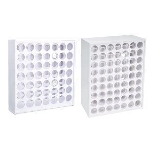 Wall Mounted Organizers Rack White Organizers Rack 49/63 Slot Holder for Craft Paints Wall Mounted