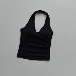 COMEMECO có áo ngực tích hợp Áo tập Yoga Không tay Khô Nhanh Áo crop top tập gym Thoải mái Áo cổ chữ V Áo khoác thể thao Phụ nữ