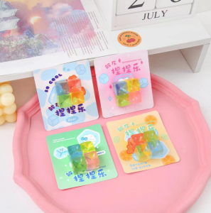 Mainan Squishy Nice Cube Toys Stretchy Stress Fidget Cubes Squeezy 4PC