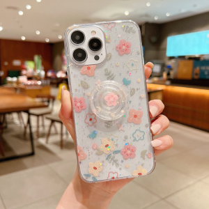 Kisscase Cho iPhone 14Promax/iPhone 14 Cộng Với Hoa Ốp điện thoại cho Iphone 13 12 11 Với Đứng Trường Hợp