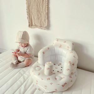 SG [READY STOCK]Baby Inflatable Seat Inflatable Bathroom Sofa Learning Chair Baby Bath Chair Inflatable Child Chair