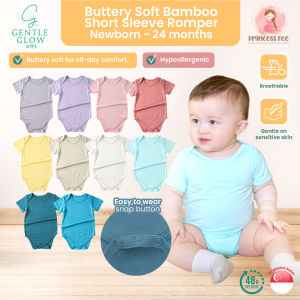SG - Buttery Soft Bamboo Baby Romper Onesie Bamboo Romper Bodysuit Newborn Onesie