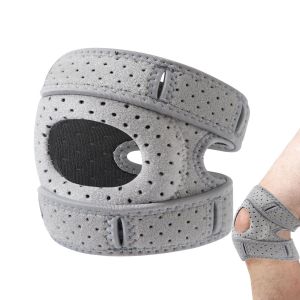 Knee Support Sport Gym Knee Protector Adjustable Knee Strap Knee Support Multi-Level Adjustable Silicone Internal Shock Absorber Stabilize Joints Relieve Knee Pain 1pcs