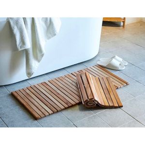 Thảm gỗ Ash/ Thảm gỗ cuộn thông minh/Tấm lót sàn phòng tắm bằng gỗ chống thấm cao cấp | LeeA.Room