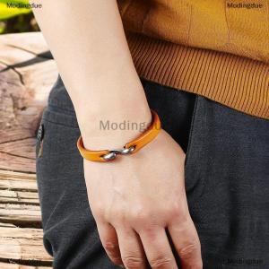 [COD] Modingdue Vingtage Cowhide Wrap Cord Cuff Bracelet For Men Woman Wristband Punk Bangle Couple Jewelry Gift