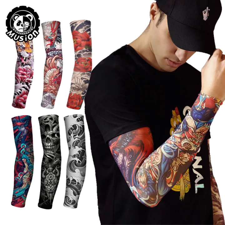 Musion%20Trendy%20Tattoo%20Arm%20Sleeve%20UPF%2050+%20Sun%20Protection%20Arm%20Sleeves%20Cooling%20Tattoo%20Cover%20Sleeve%20for%20Outdoor%20Sports%20Running%20Driving%20-%20Image%203