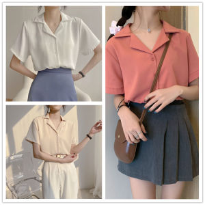 ✨พร้อมส่ง✨เสื้อสีขาว เสื้อเชิ้ตหญิง เสื้อกระดุม เชิ้ตผู้หญิง เชิ้ตรุ่นยอดฮิต เชิ้ตคอปกฮาวาย แขนสั้น เสื้อผ้าแฟชั่น ชุดทำงานผู้หญิง เสื้อเชิ้ตสีขาว ผู้หญิง เสื้อเชิ้ตแขนสั้นผู้หญิง - Lazada