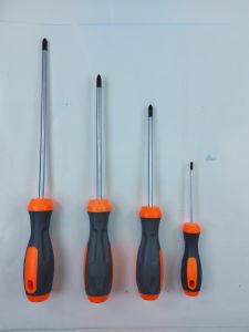 Obeng PLUS dan MINUS +  5" MM Obeng karet rubber plus +  Ujung Magnet