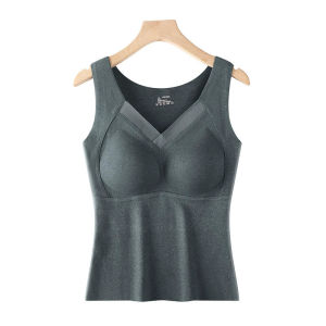 Vest Warm women fall/winter bottoming nonmarking cashmere Vneck top thickened undershirt