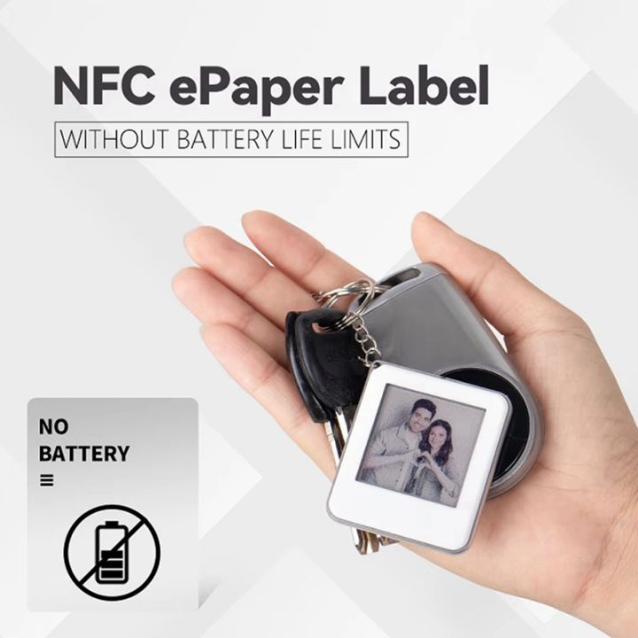 Smart Tag Epaper 1.54 Inch Epaper Screen NFC Powered E Paper E Ink Tag Battery Free NFC ...